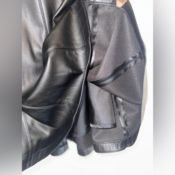 7 FOR ALL MANKIND Black Faux Leather Swing Dress SIZE: XS - Picture 9 of 12